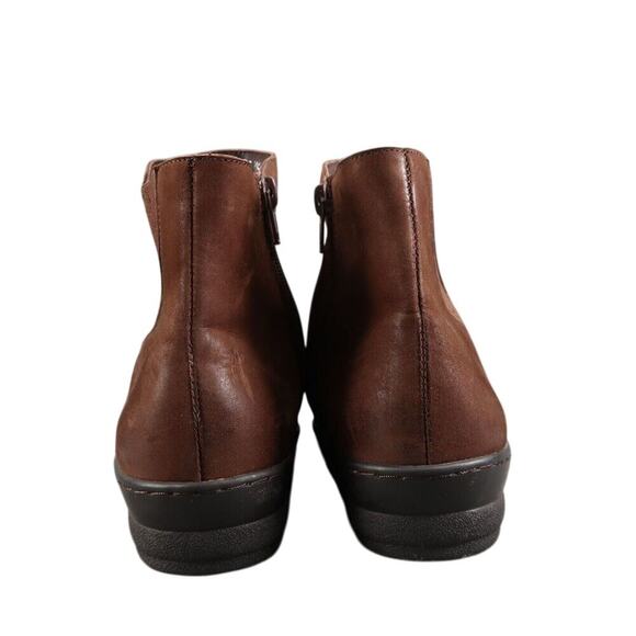 David Tate Shoes Women 6 Bootie Casual Leather Comfort Gore Panel Zip Ankle Boot - Picture 5 of 15